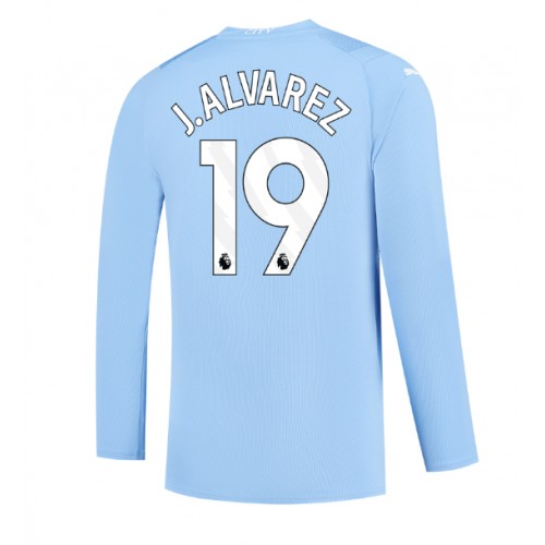 Moški Nogometni dresi Manchester City Julian Alvarez #19 Domači 2023-24 Dolgi Rokav